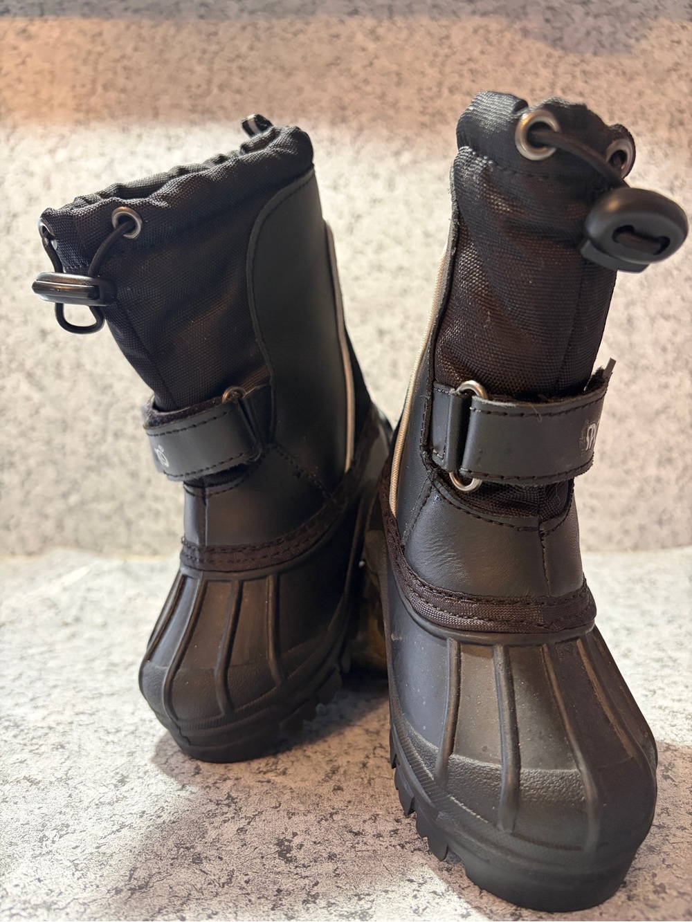 Sporto Kids Black Waterproof Winter Snow Boots. Durable Weather Gear.
Sz S 5-6